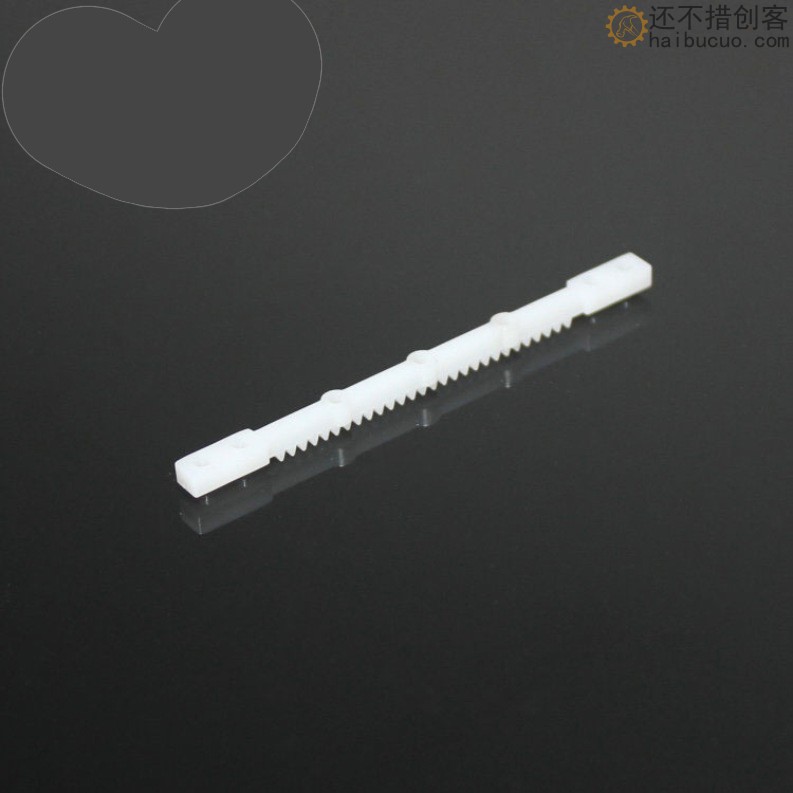 XCT6544白 小齿条 齿条齿轮 条形齿轮 塑料齿条 科技积木零件 B296
