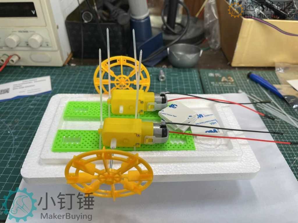 明轮船DIY动力套装双桨TT马达电子积木遥控 SNPX5M
