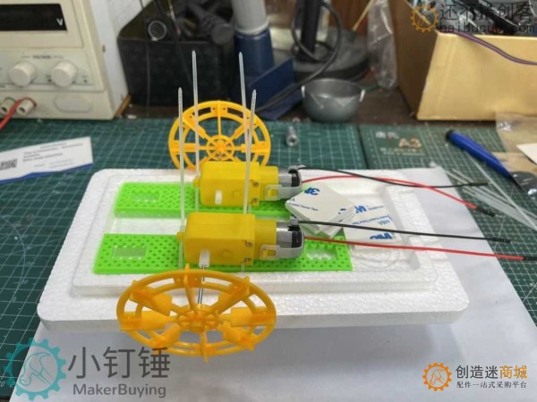 明轮船DIY动力套装双桨TT马达电子积木遥控 SNPX5M