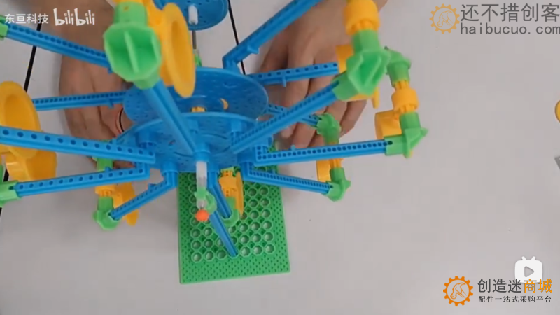 如何用电子积木制作一个仿真摩天轮？科技小制作
