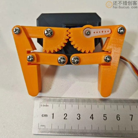 桌面机械臂夹爪 两指夹具 robotarm兼容  sg90舵机夹爪 SNM5