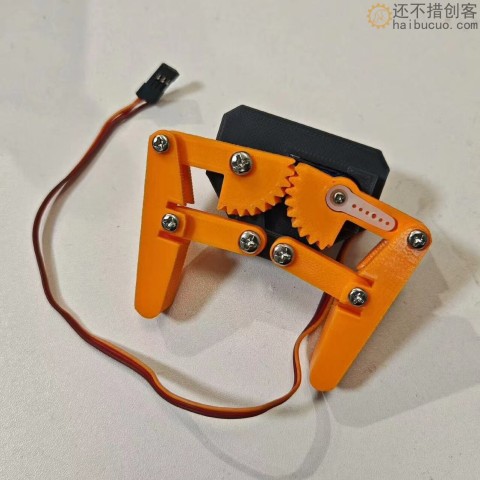 桌面机械臂夹爪 两指夹具 robotarm兼容  sg90舵机夹爪 SNM5