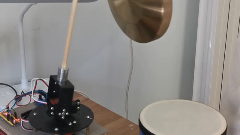 2个舵机实现的智能架子鼓演奏