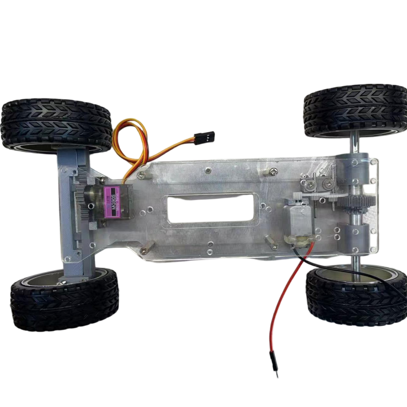 小钉锤C1差速小车舵机转向版铝合金遥控智能小车拼装创客DIY玩具套件SNC413