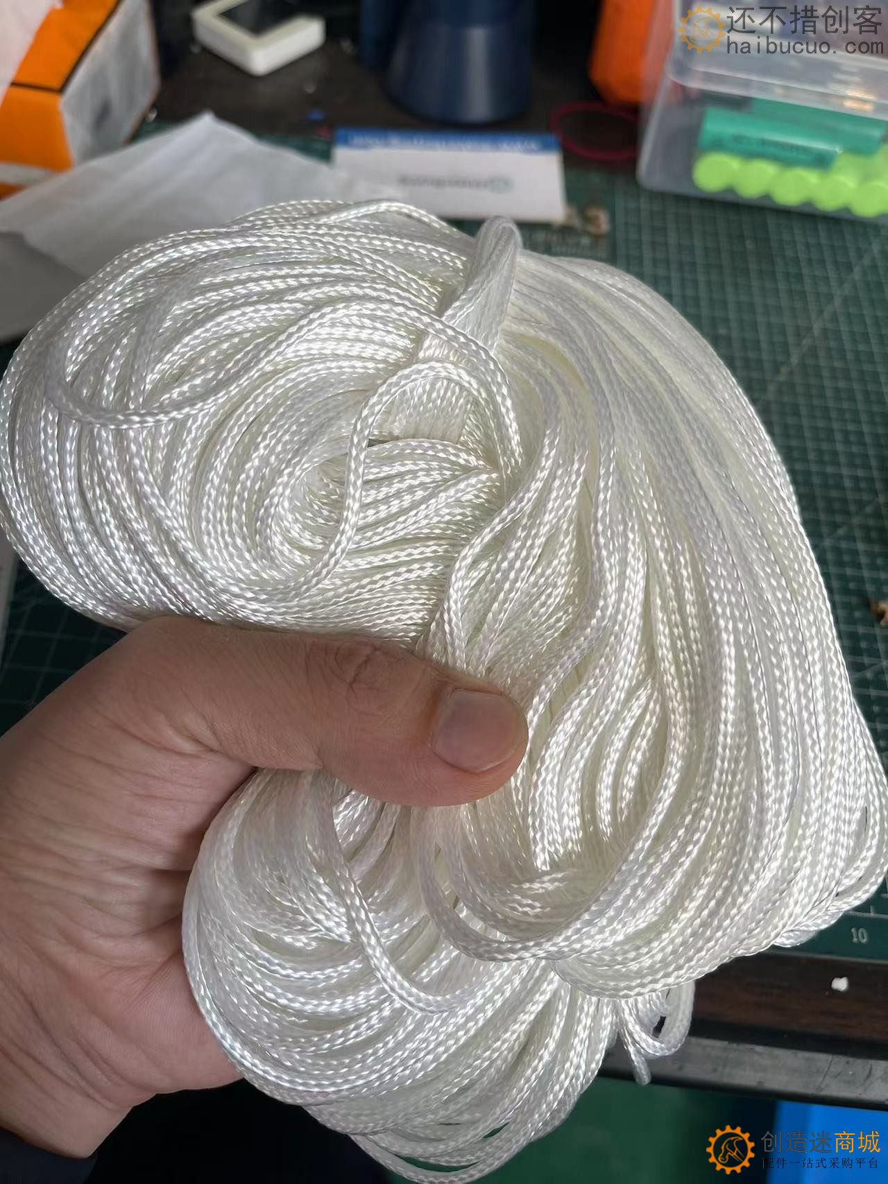 绳子捆绑绳尼龙绳晒被窗帘拉绳晾衣手工编织绑绳编绳耐磨涤纶2mm  1米  SN1334