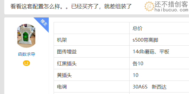 DIY一个无人机带图传的配置清单