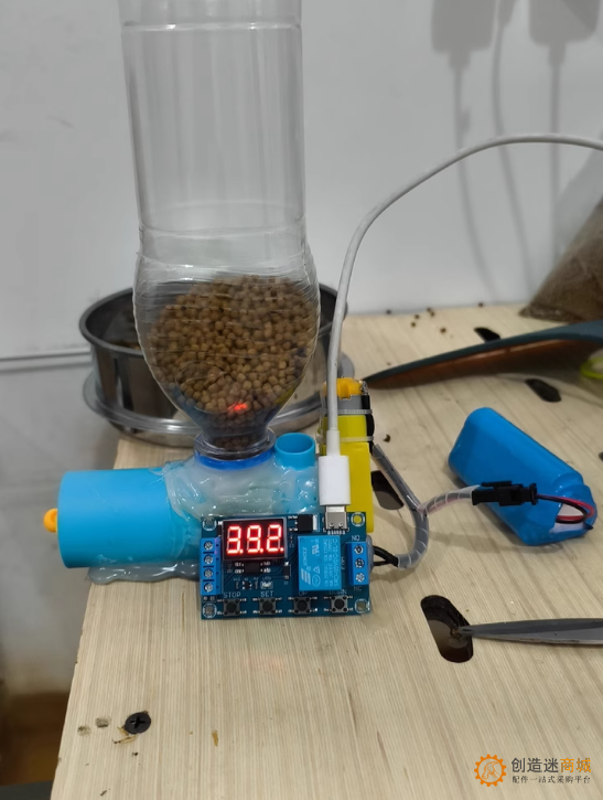 教程：如何自己制作一个自动喂食器：水料杆的使用方法，DIY喂鱼 v0.5