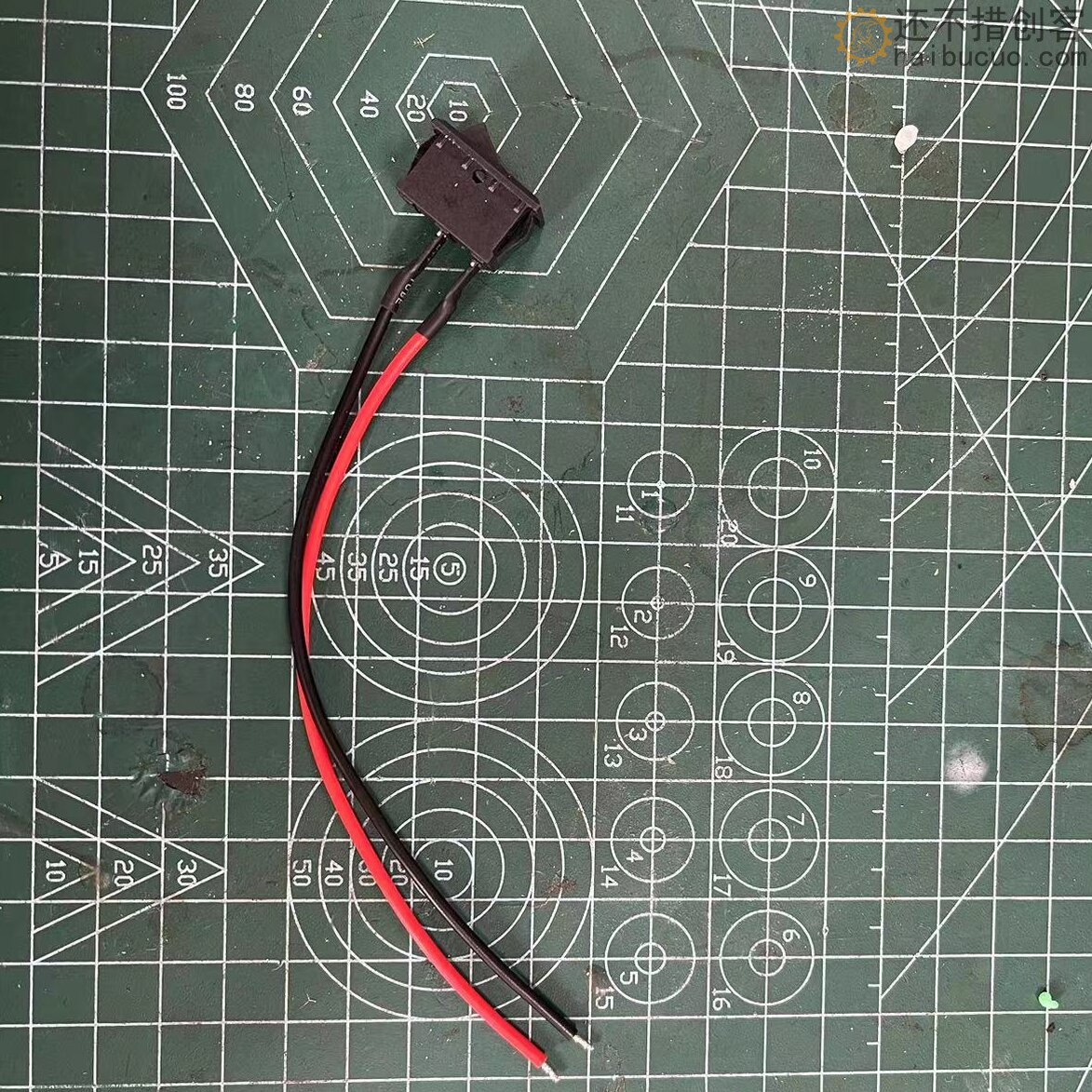 KCD1船型开关小电器开关21*15MM2脚带线焊线电源开关 SN1337