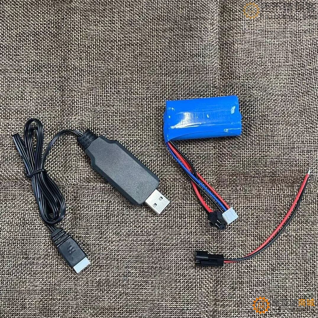 7.4V锂电池供电套装 USB充电器 14500SM 电动玩具遥控车越野车圆柱形 SNB102