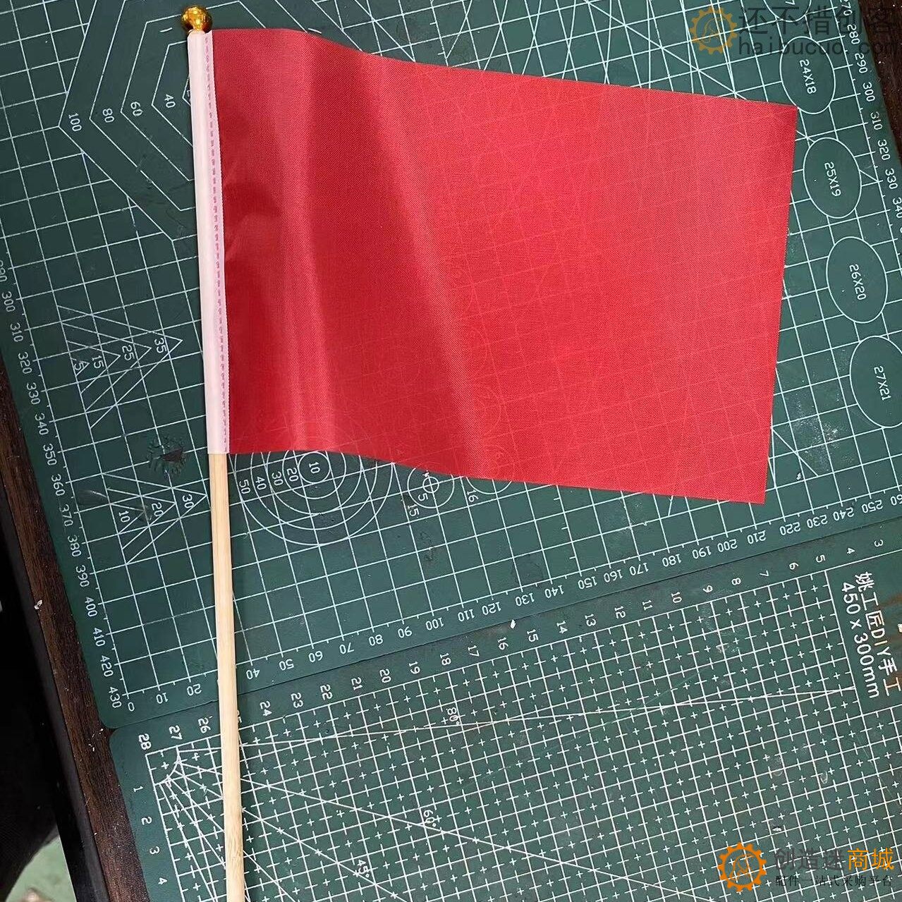 小红旗8号 木杆 旗杆 红旗 SN1339  8号红旗30cm木杆14*21cm 610201