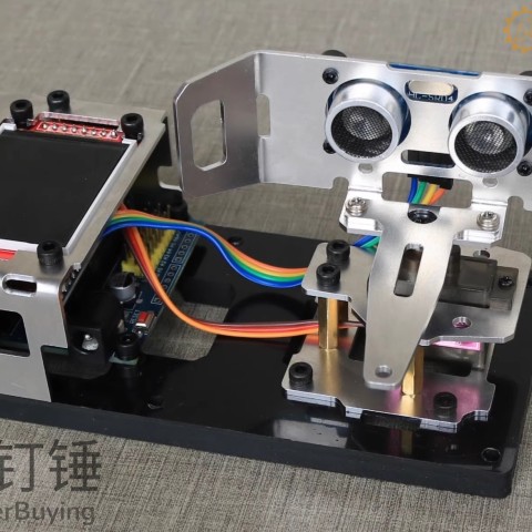 for arduino超声波雷达铝合金拼装制作套件探测 大中学生编程学习  安装好 SNAR24