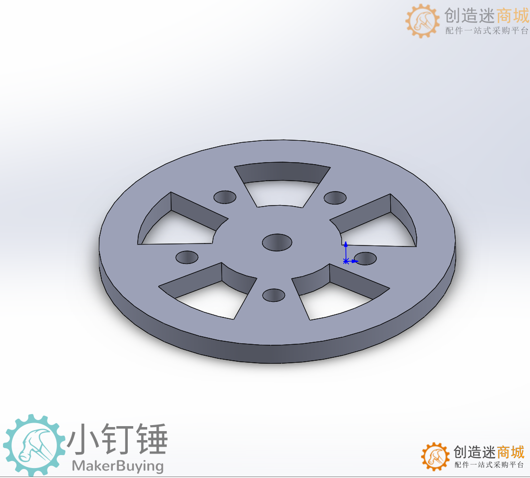 0022金属拼装坦克承重轮SNT4 履带车机器人铝合金阳极氧化积木