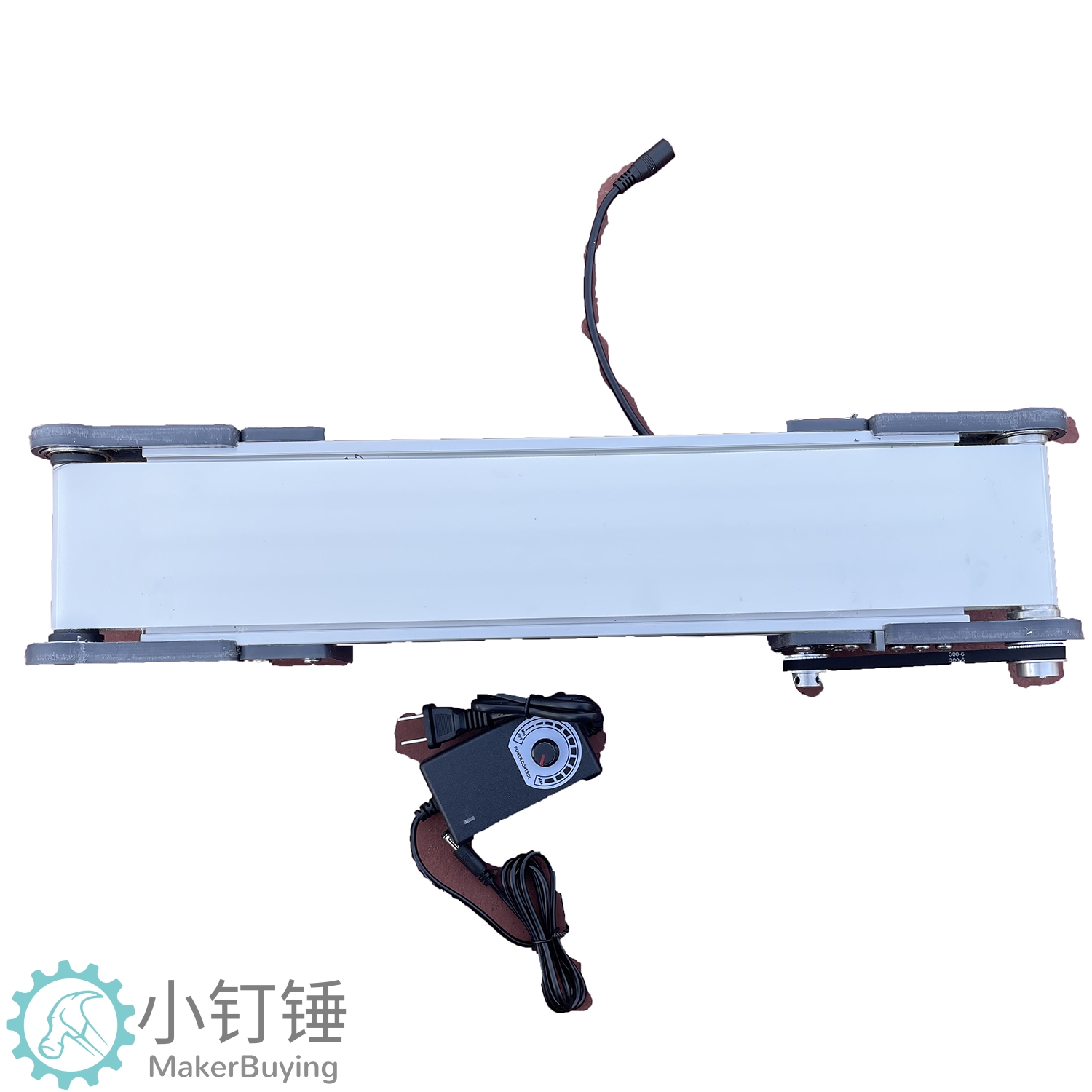ZDH19 10*50白色皮带传送带PVC流水线单向调速电动科技制作升降电梯模型大中学生科普摩擦力实验
