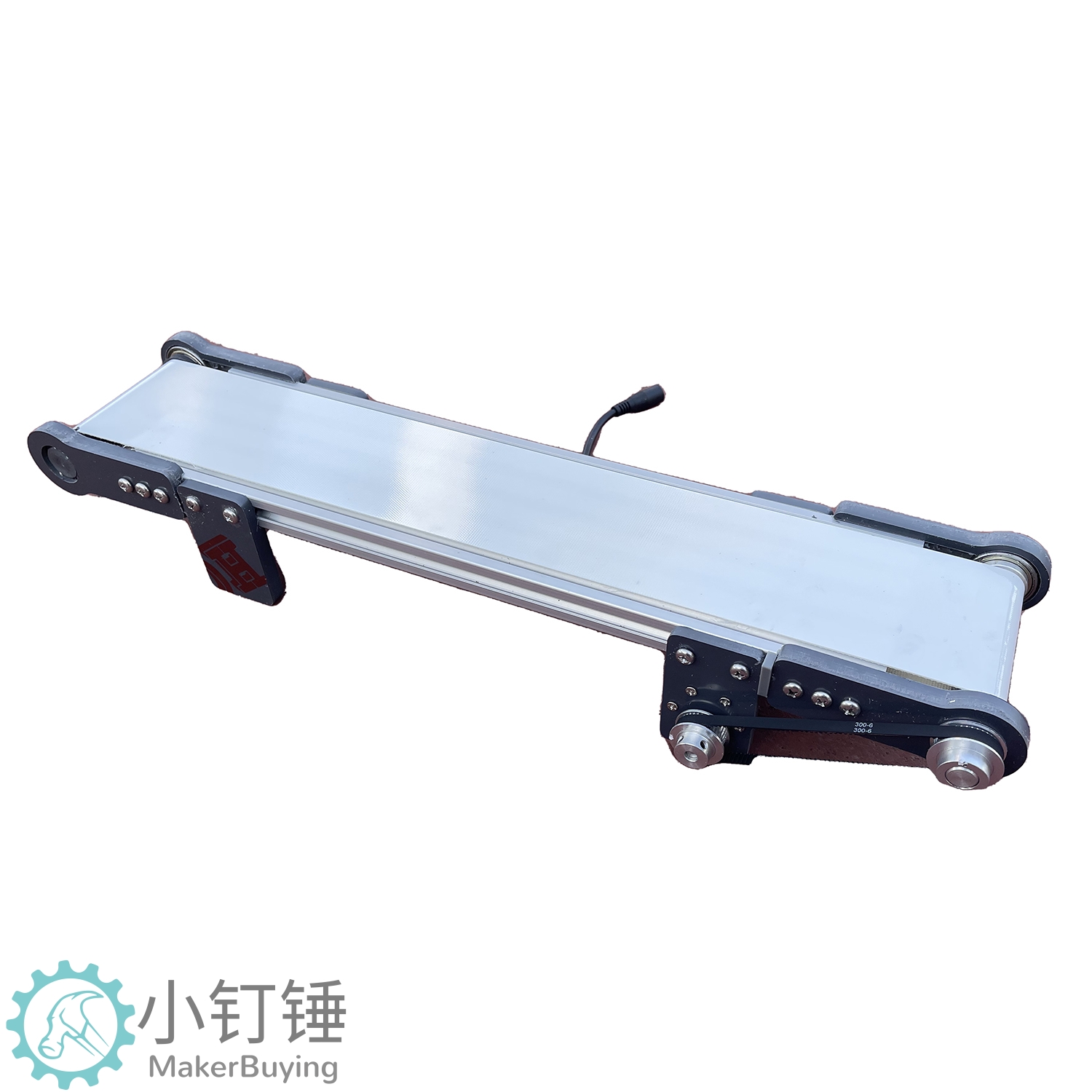ZDH19 10*50白色皮带传送带PVC流水线单向调速电动科技制作升降电梯模型大中学生科普摩擦力实验