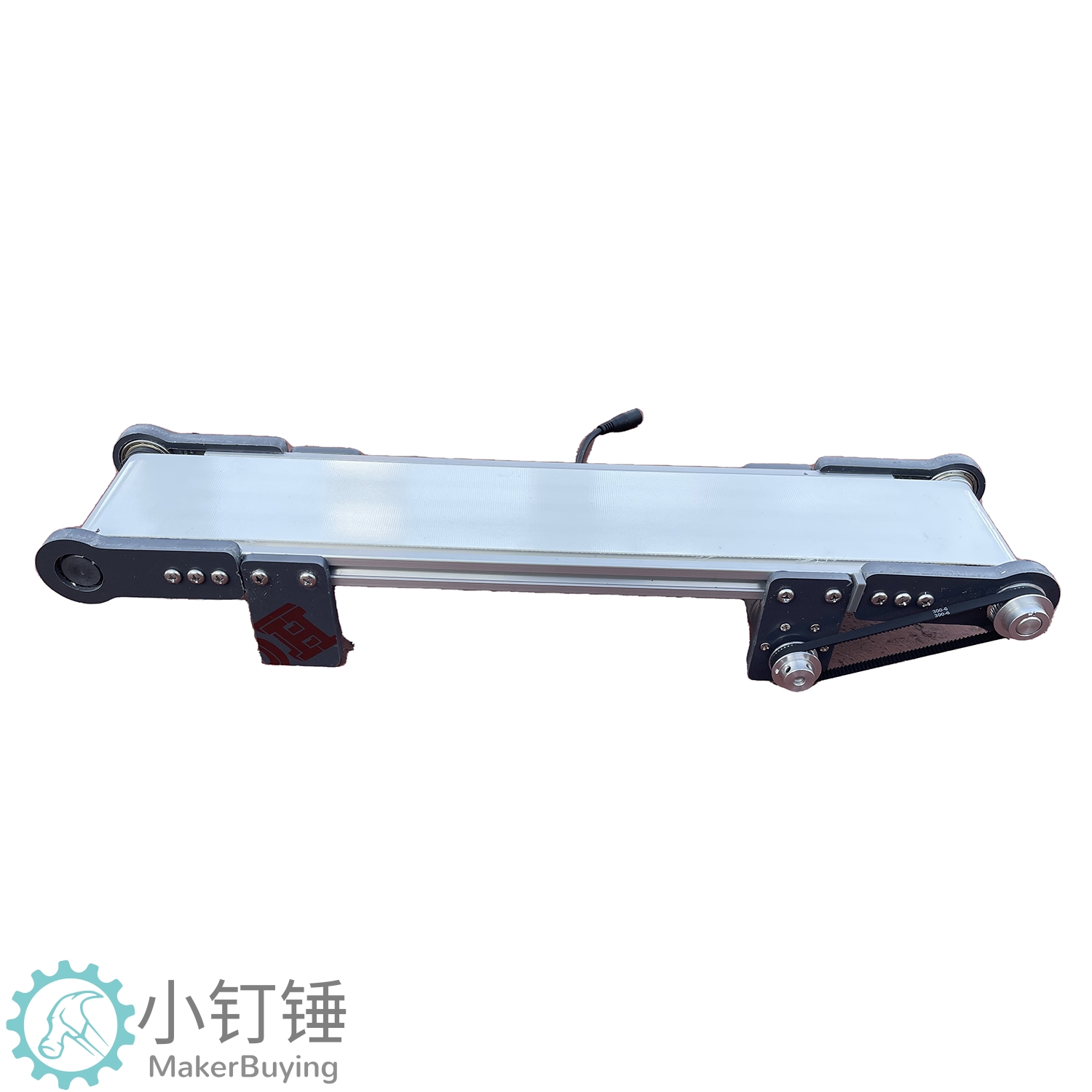 ZDH19 10*50白色皮带传送带PVC流水线单向调速电动科技制作升降电梯模型大中学生科普摩擦力实验