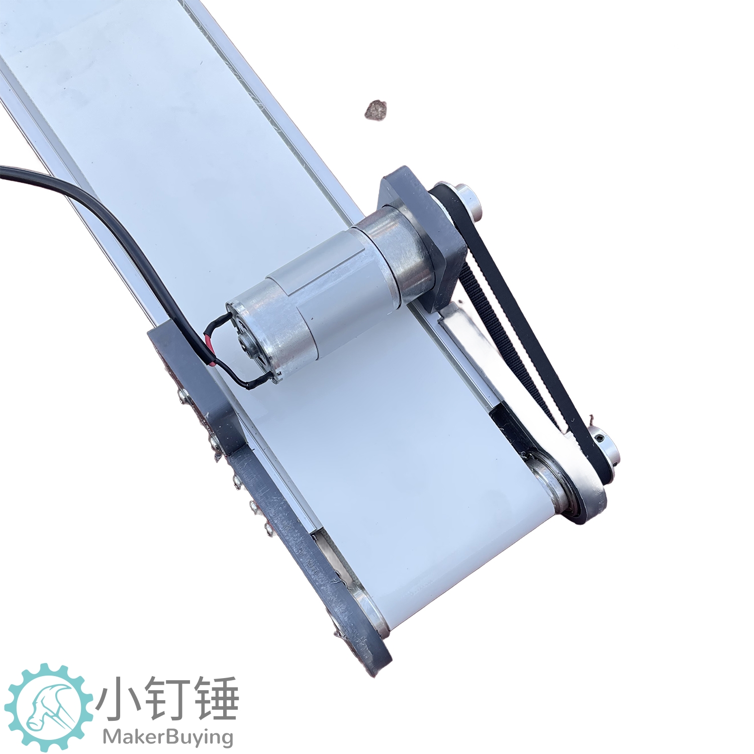 ZDH19 10*50白色皮带传送带PVC流水线单向调速电动科技制作升降电梯模型大中学生科普摩擦力实验