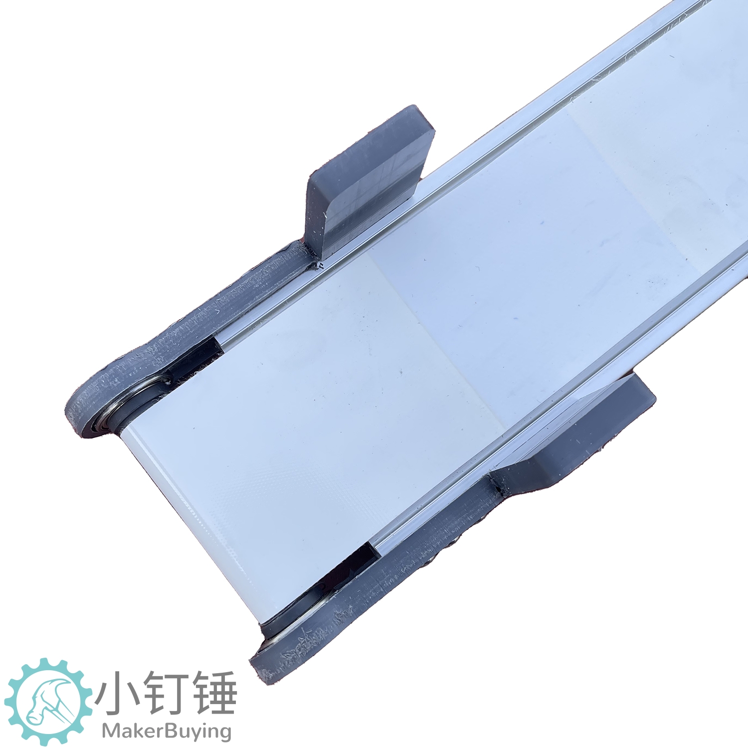 ZDH19 10*50白色皮带传送带PVC流水线单向调速电动科技制作升降电梯模型大中学生科普摩擦力实验