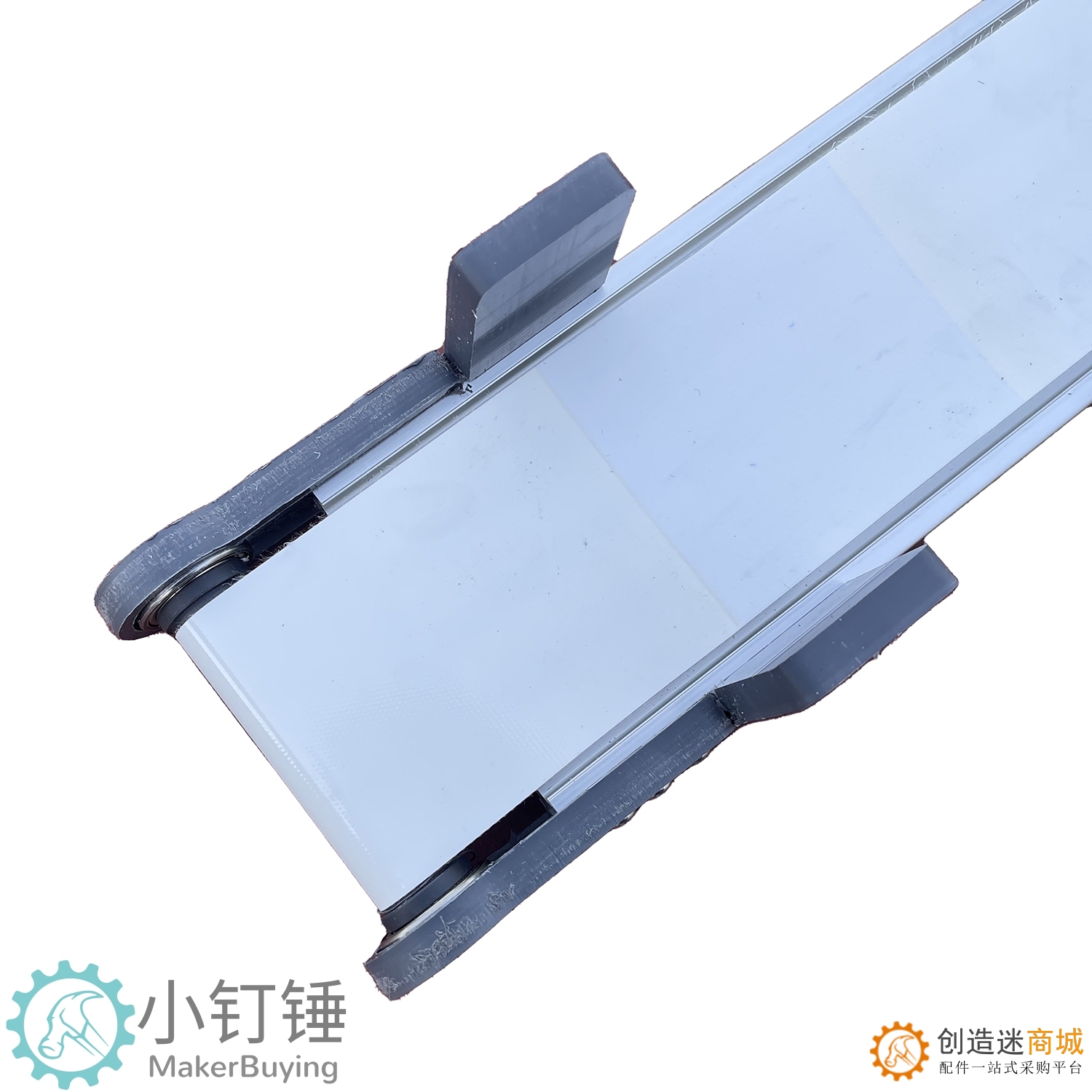 ZDH19 10*50白色皮带传送带PVC流水线单向调速电动科技制作升降电梯模型大中学生科普摩擦力实验