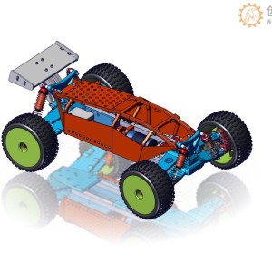 1:8 全套越野大脚车高速车RC 4WD SolidWorks stl 3D图纸 安装手册
