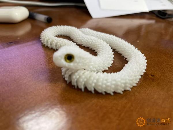 3D打印45cm 蛇 白色 科创礼品 包邮