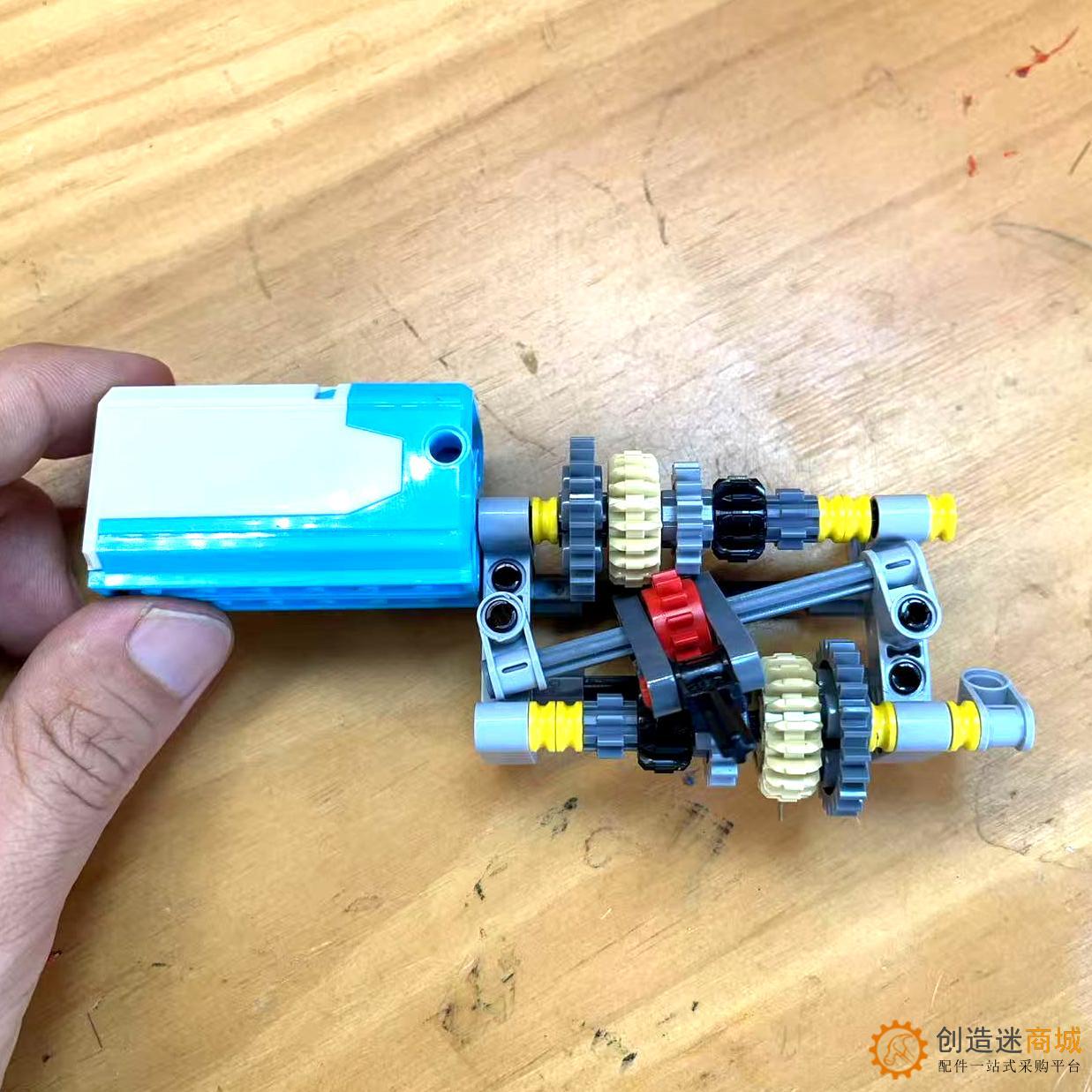 适用乐高小颗粒拼装积木CVT无级5变速箱模型齿轮搭建改装结构玩具