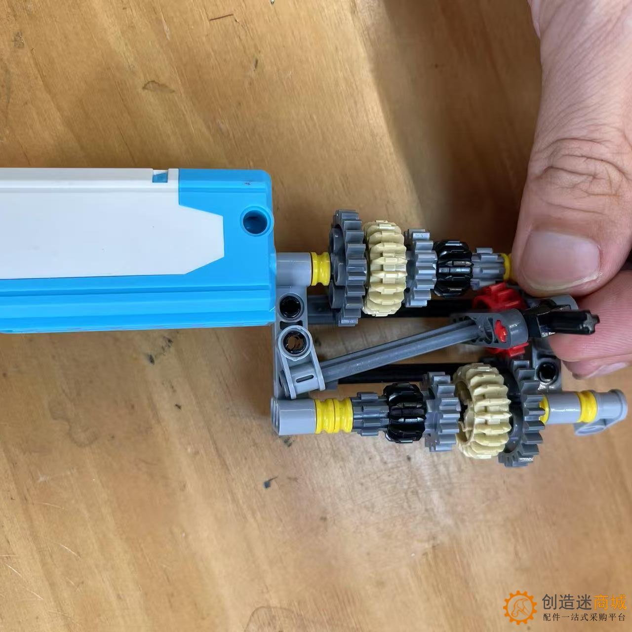 适用乐高小颗粒拼装积木CVT无级5变速箱模型齿轮搭建改装结构玩具