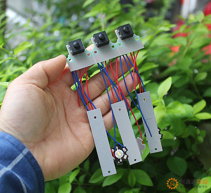 双LED灯板 台灯 手电筒DIY配件 3.7v-5v