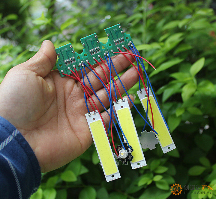 双LED灯板 台灯 手电筒DIY配件 3.7v-5v