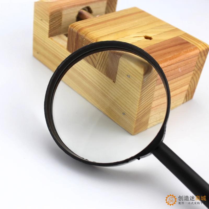 塑柄放大镜凸透镜手持带柄放大镜中小学生物理实验放大镜 75mm T94 T95