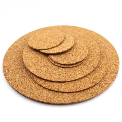 圆形软木片 diy圆形木皮 趣味拼装材料 2mm软木手工材料 模型材料