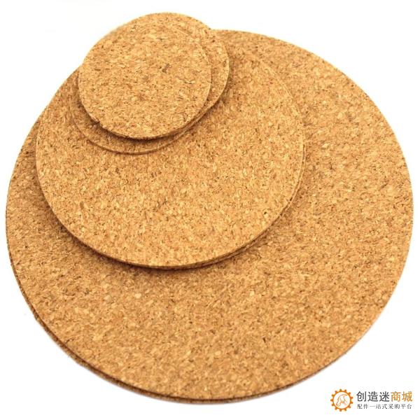 圆形软木片 diy圆形木皮 趣味拼装材料 2mm软木手工材料 模型材料