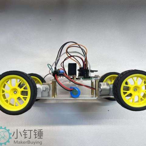 小钉锤C1 V esp32 cam视频WIFI智能小车L298N全拼装转向带差速器
