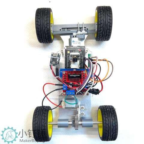 小钉锤C1 V esp32 cam视频WIFI智能小车L298N全拼装转向带差速器