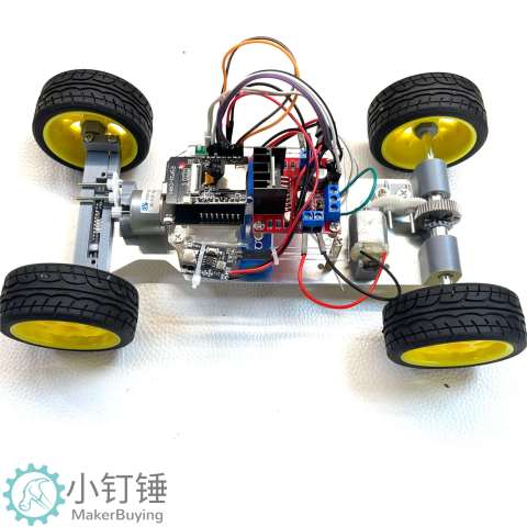 小钉锤C1 V esp32 cam视频WIFI智能小车L298N全拼装转向带差速器