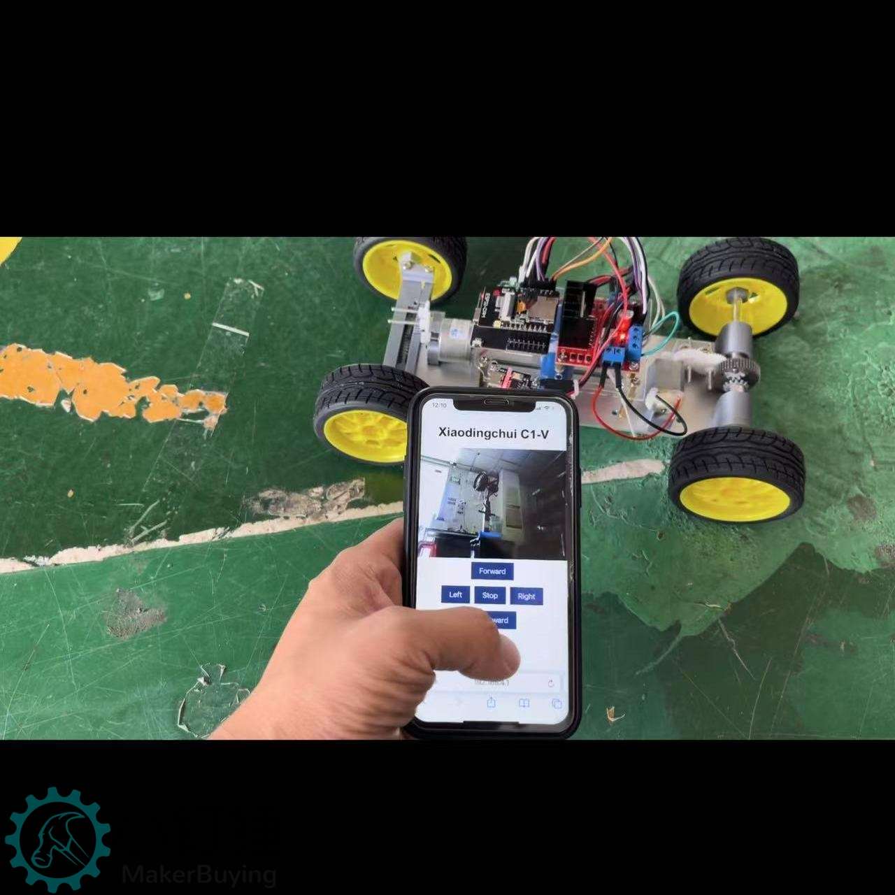 小钉锤C1 V esp32 cam视频WIFI智能小车L298N全拼装转向带差速器