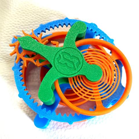 机械钟表内部结构模型 陀飞轮工作原理3D打印DIY机芯发条齿轮装置