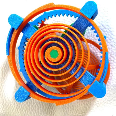 机械钟表内部结构模型 陀飞轮工作原理3D打印DIY机芯发条齿轮装置