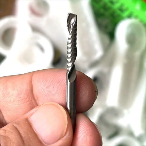 二手单刃钨钢铣刀 4*22 电钻电脑数控亚克力PVC塑料板木板雕刻刀