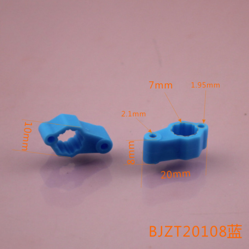 BJZT20108蓝 八角直套 八角传动套 2mm轴转换套 科技积木零件 b310