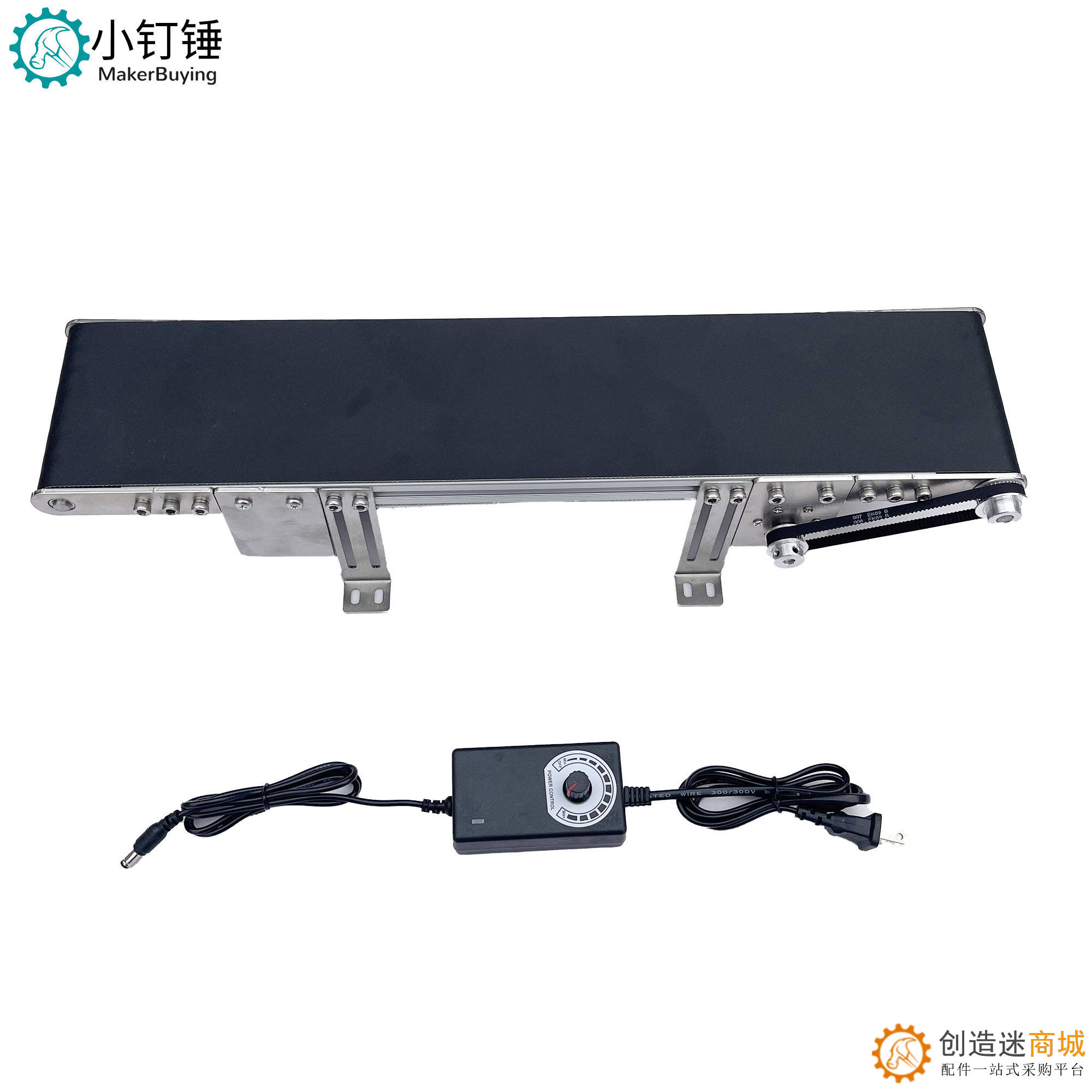 10*50金属桌面传送带腿高度可调腿可固定流水线小型输送机 ZDH24
